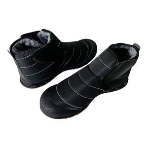 Eagsouni Mens Slip On Anti-Slip Water Resistant Fully Fur Lined Ankle Booties